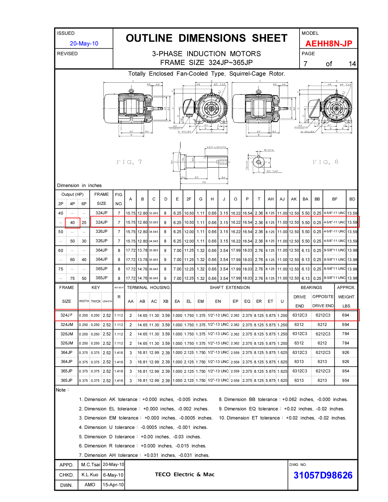 Teco JPP0404 Reference Drawing