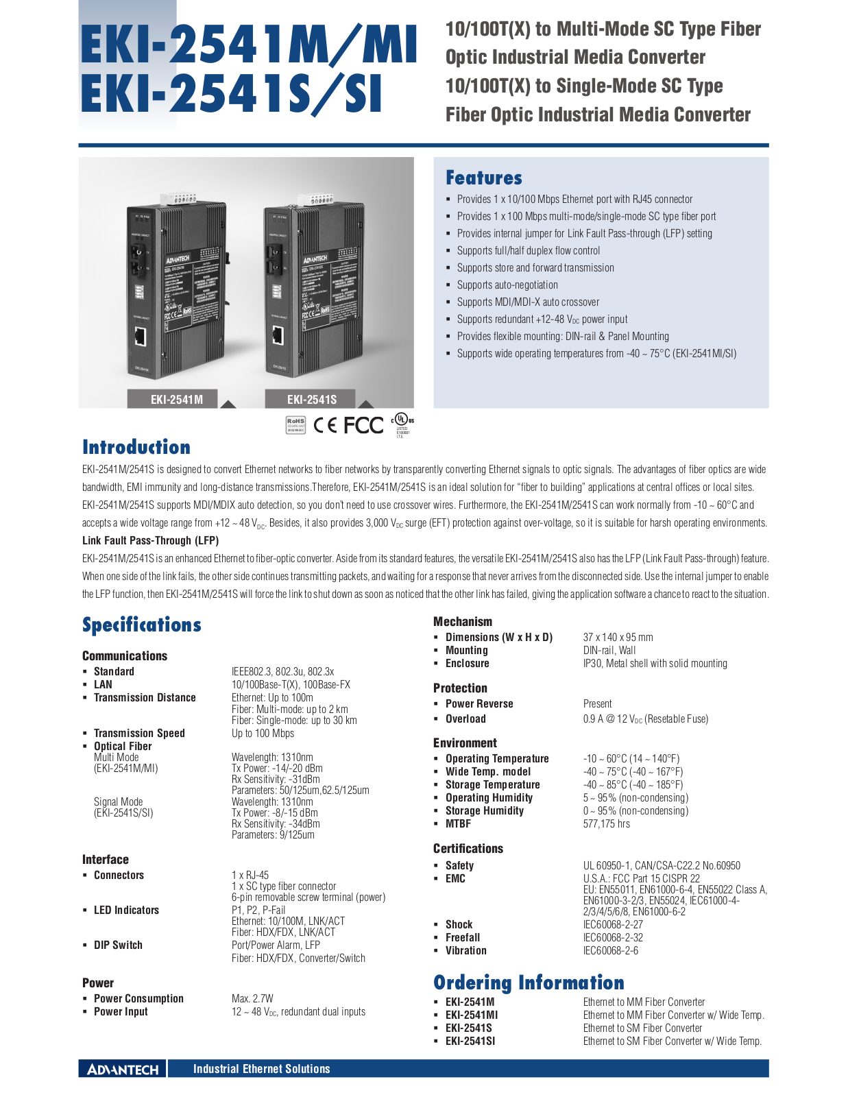 B&B Electronics EKI-2541M-MI Datasheet