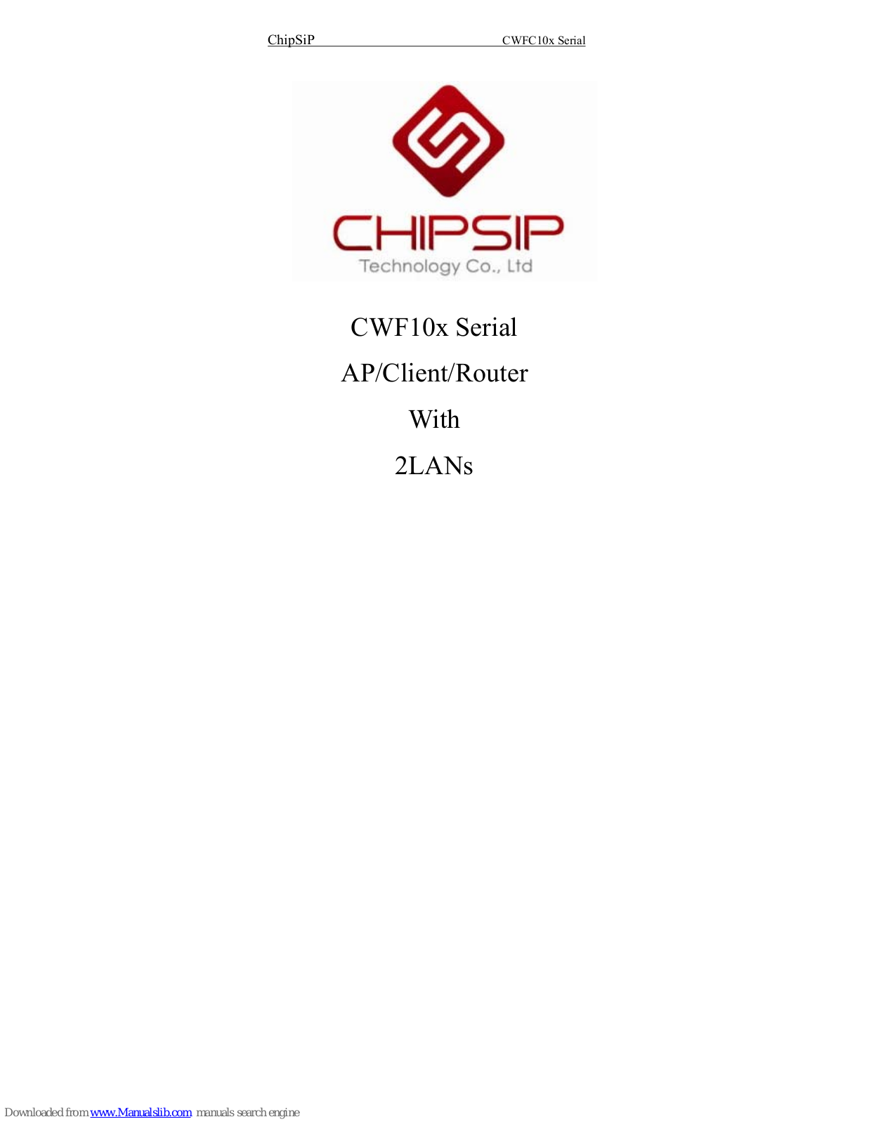 ChipSiP CWFC103 User Manual