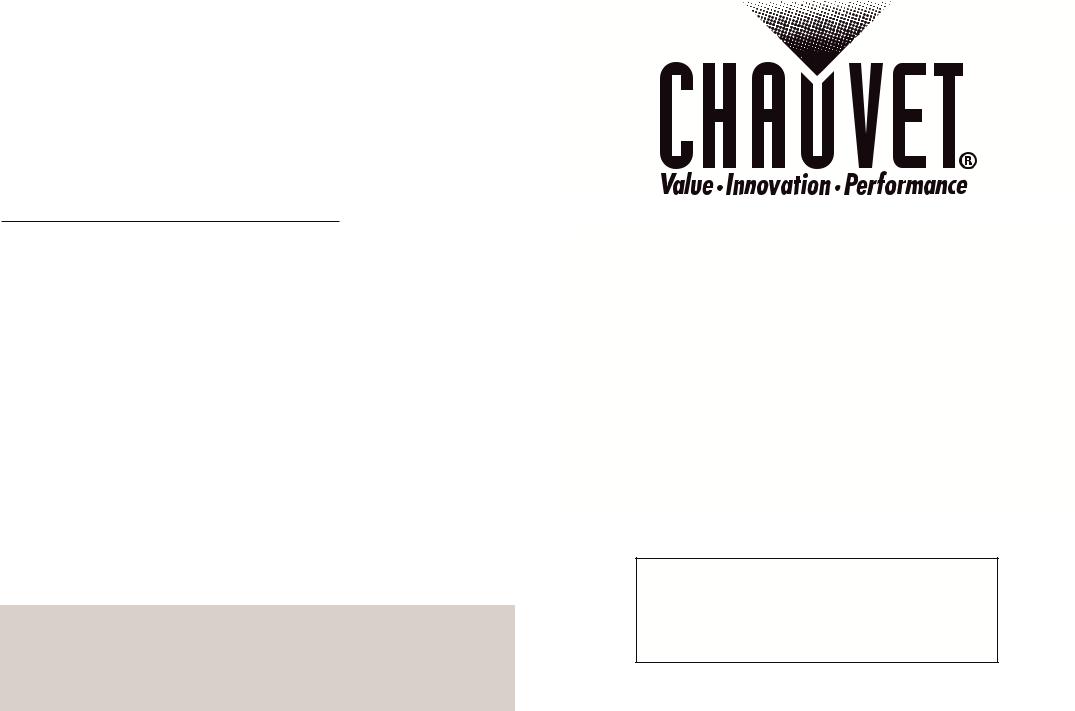 Chauvet SF-9005 User Manual
