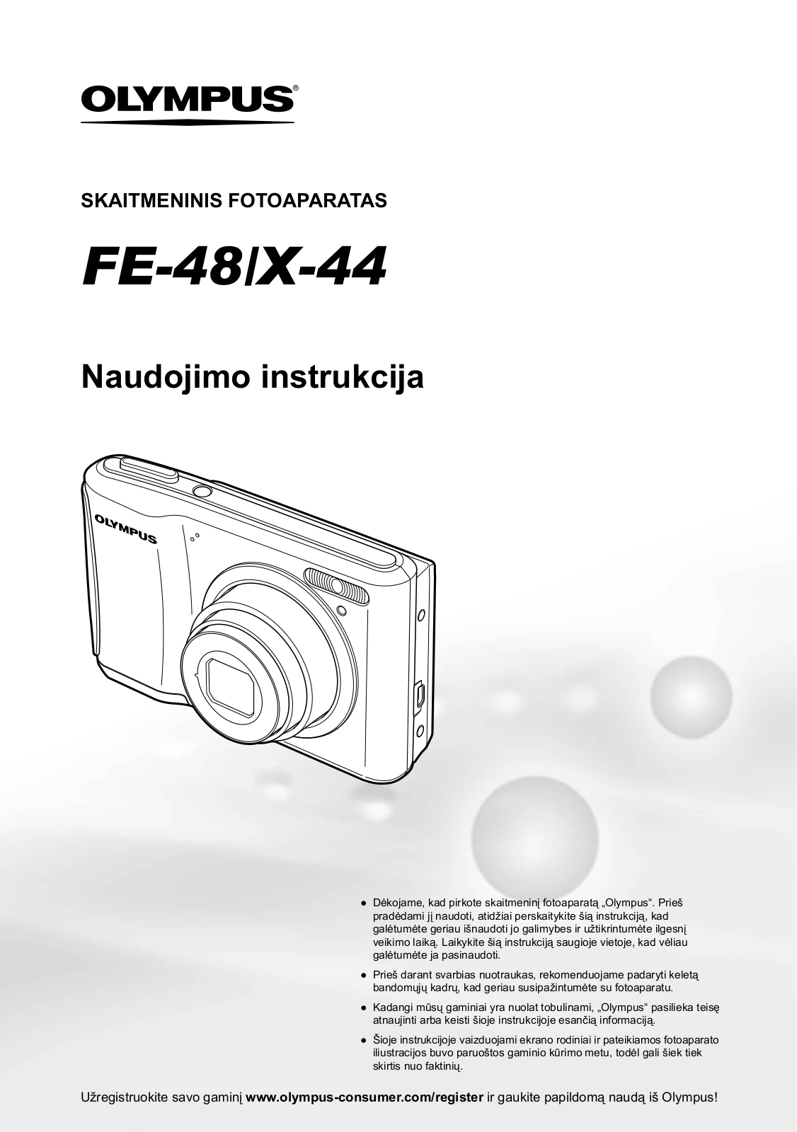 OLYMPUS X-44 User Manual