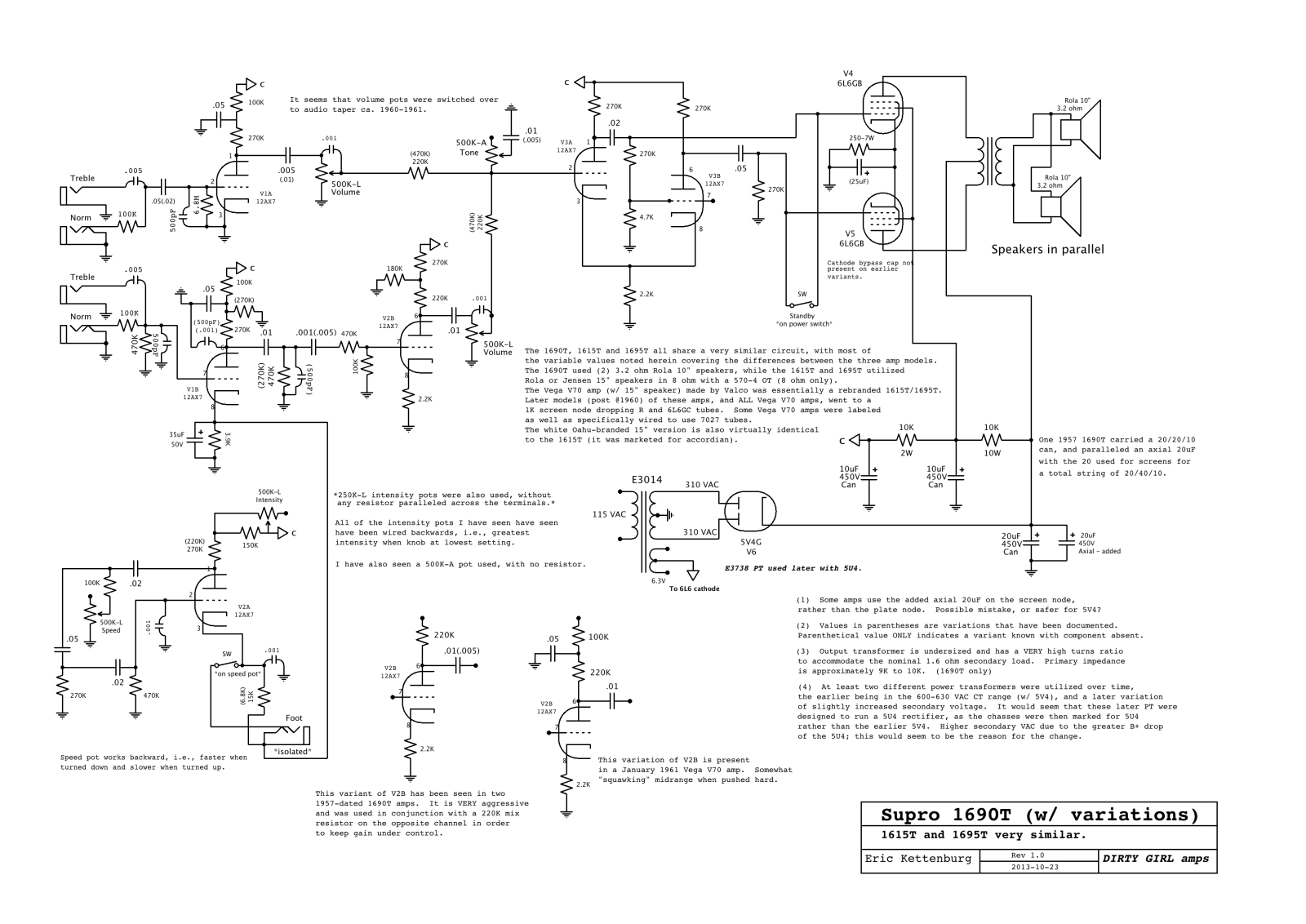 Supro 1690T Schematic - ManualMachine.com