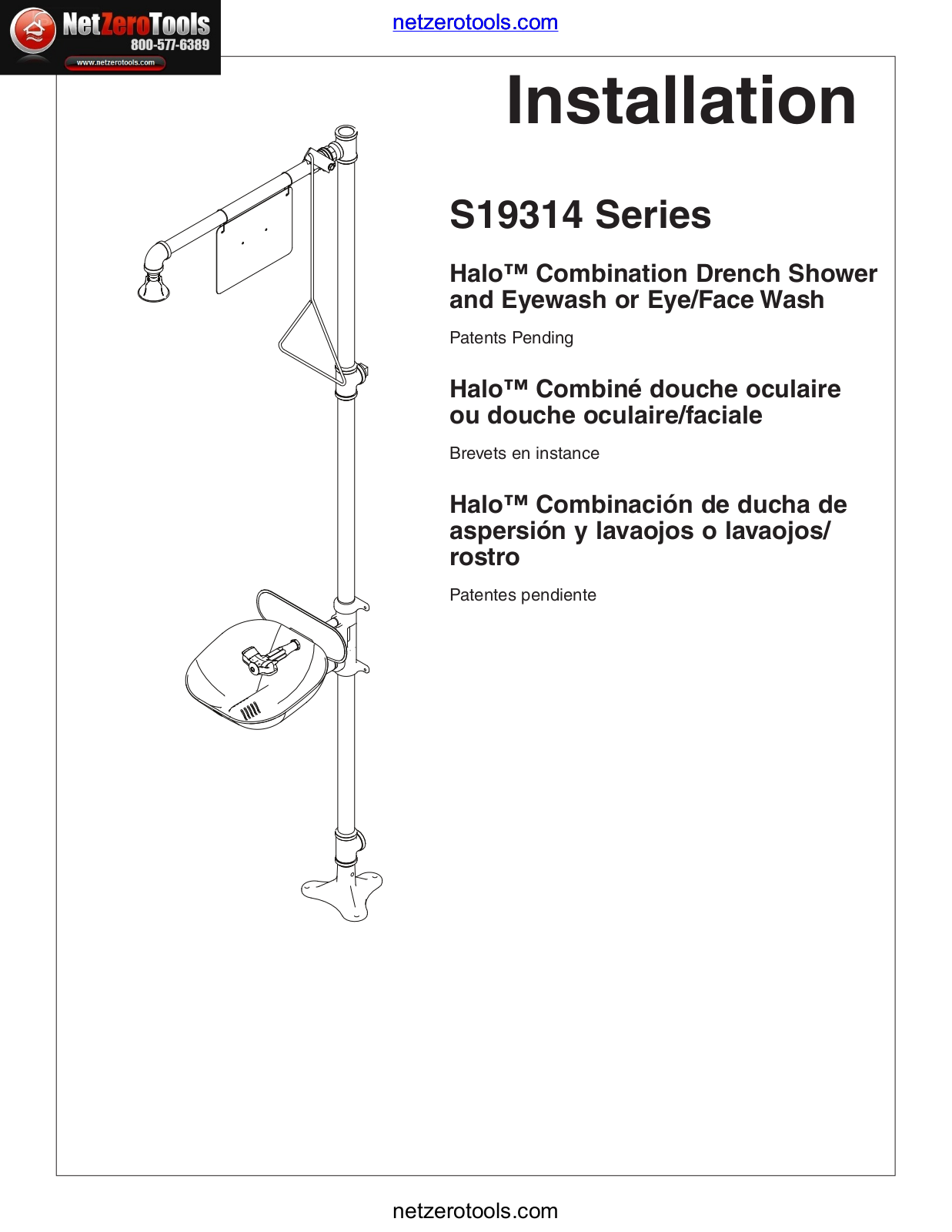 Bradley S19314UU, S19314P, S19314EW, S19314F, S19314SB Installation Manual