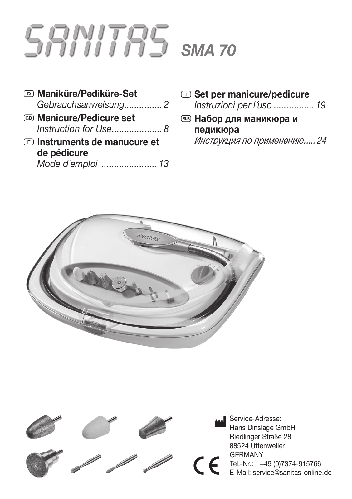 Sanitas SMA 70 User Manual