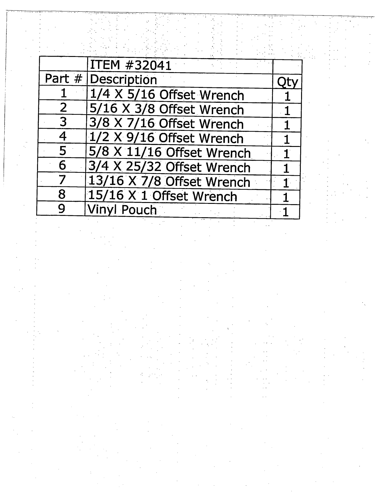 Harbor Freight Tools 32041 Product manual