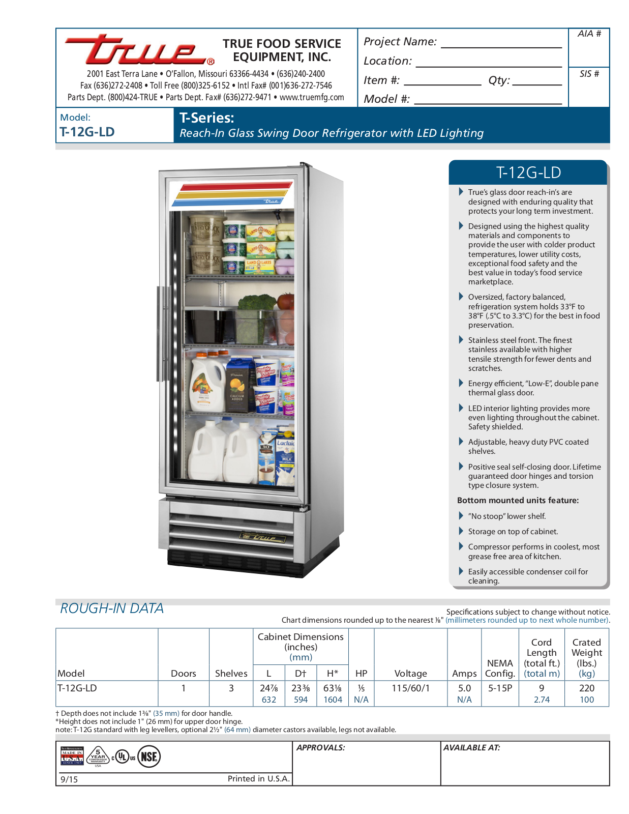 True T-12G-LD User Manual