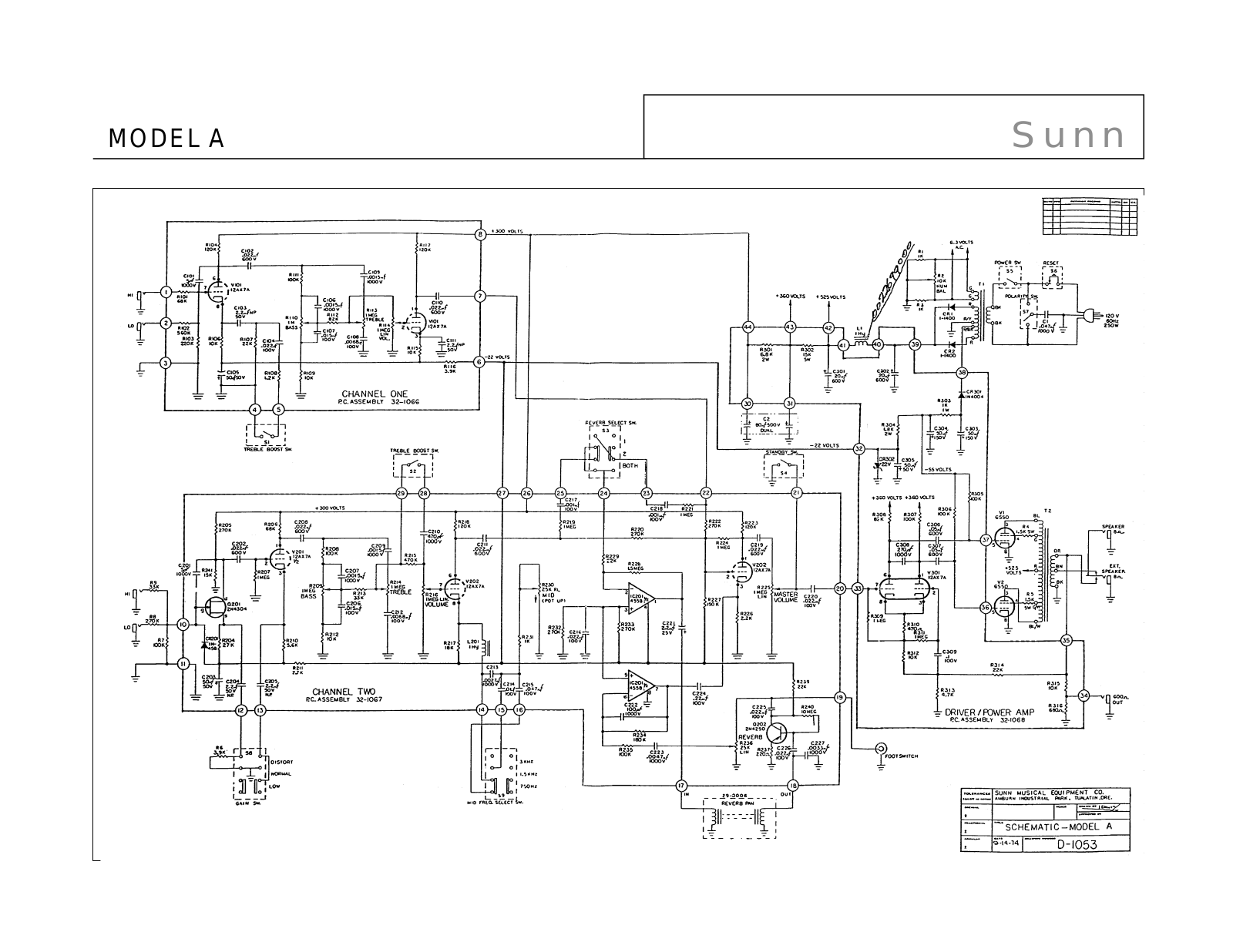 Sunn a schematic