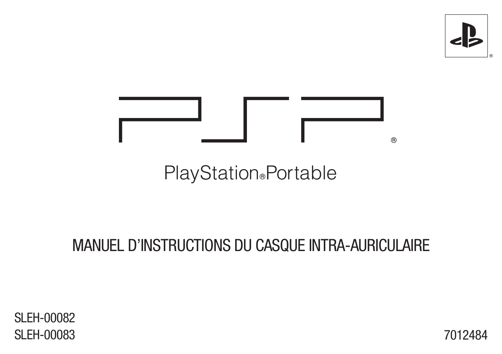 SONY SLEH-00082 Instruction Manual