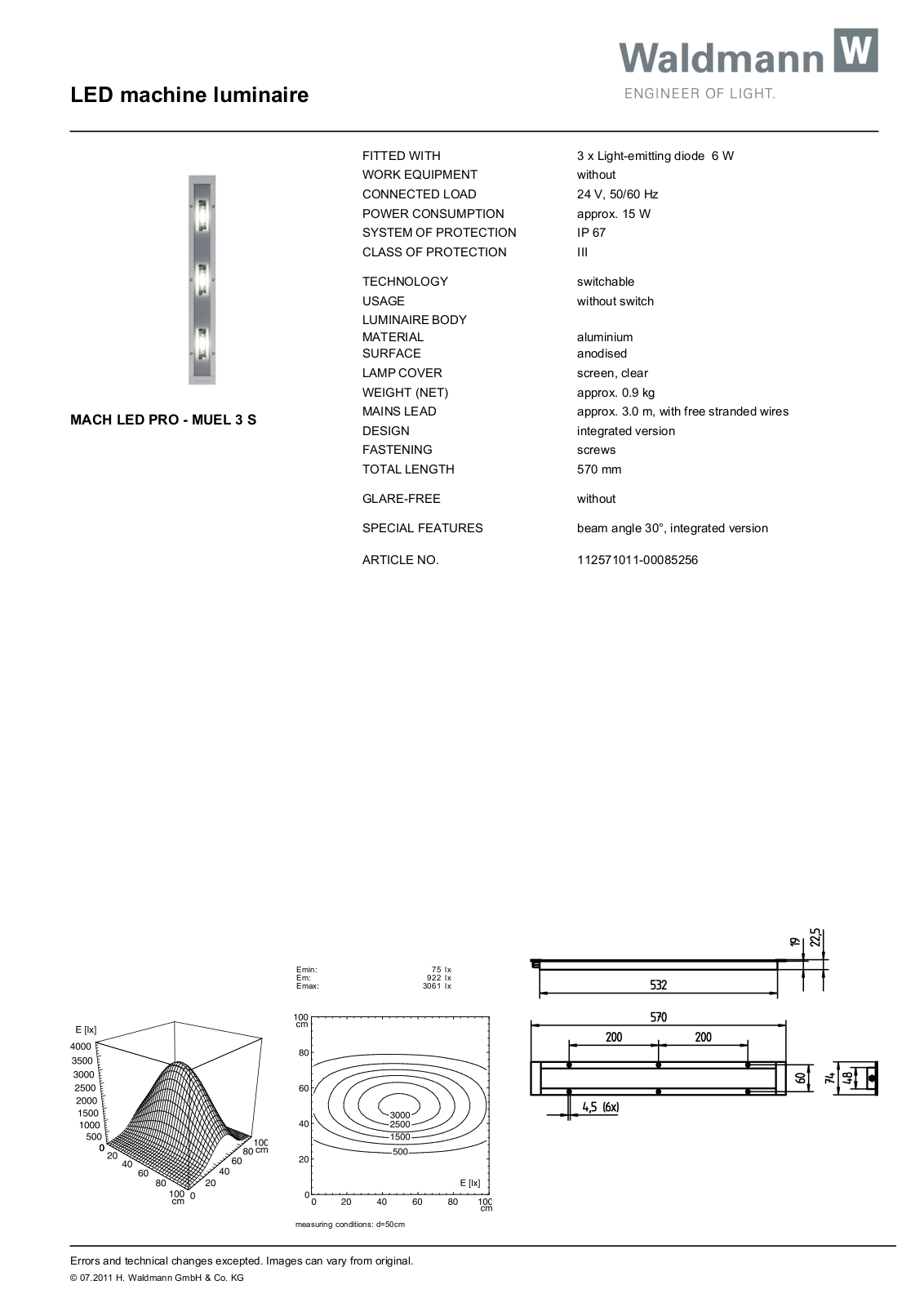 Waldmann 112571011-00085256 Information guide