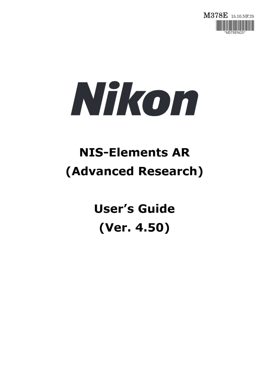 Nikon M378E User Manual