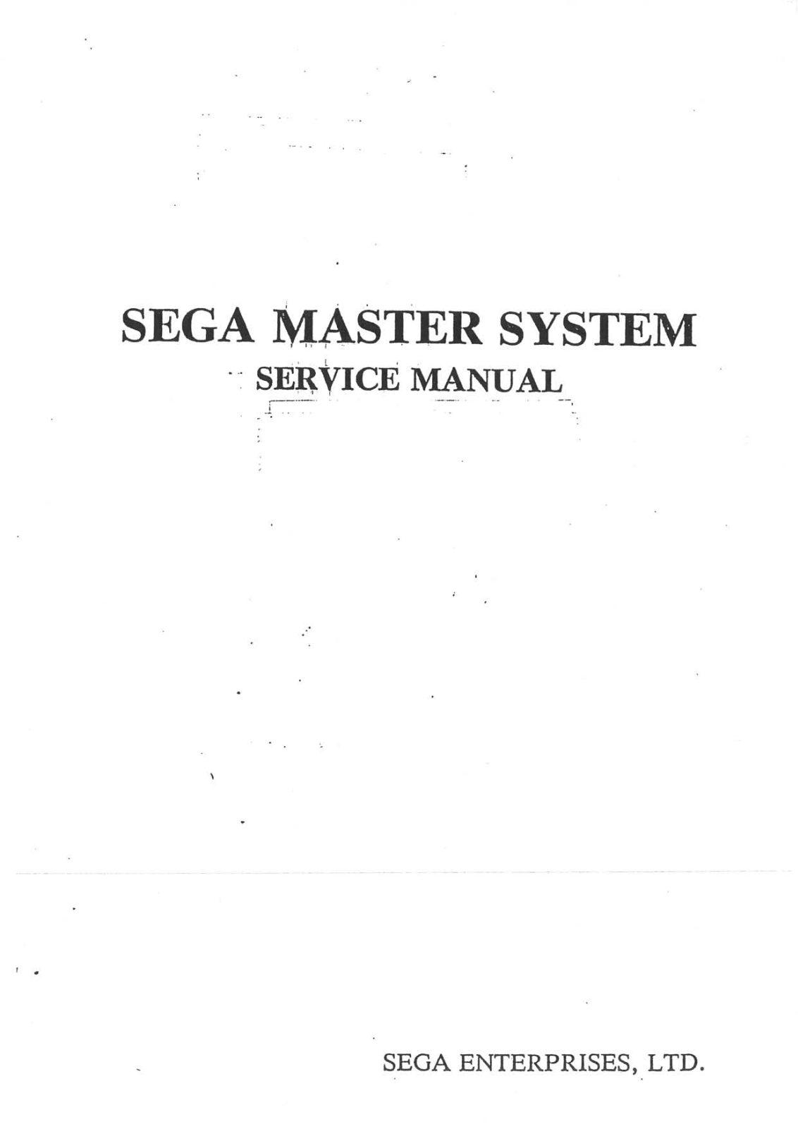 Sega Master System Service Manual