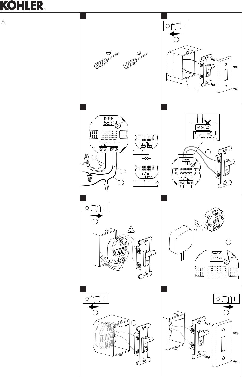 KOHLER K-99700 Installation Manual