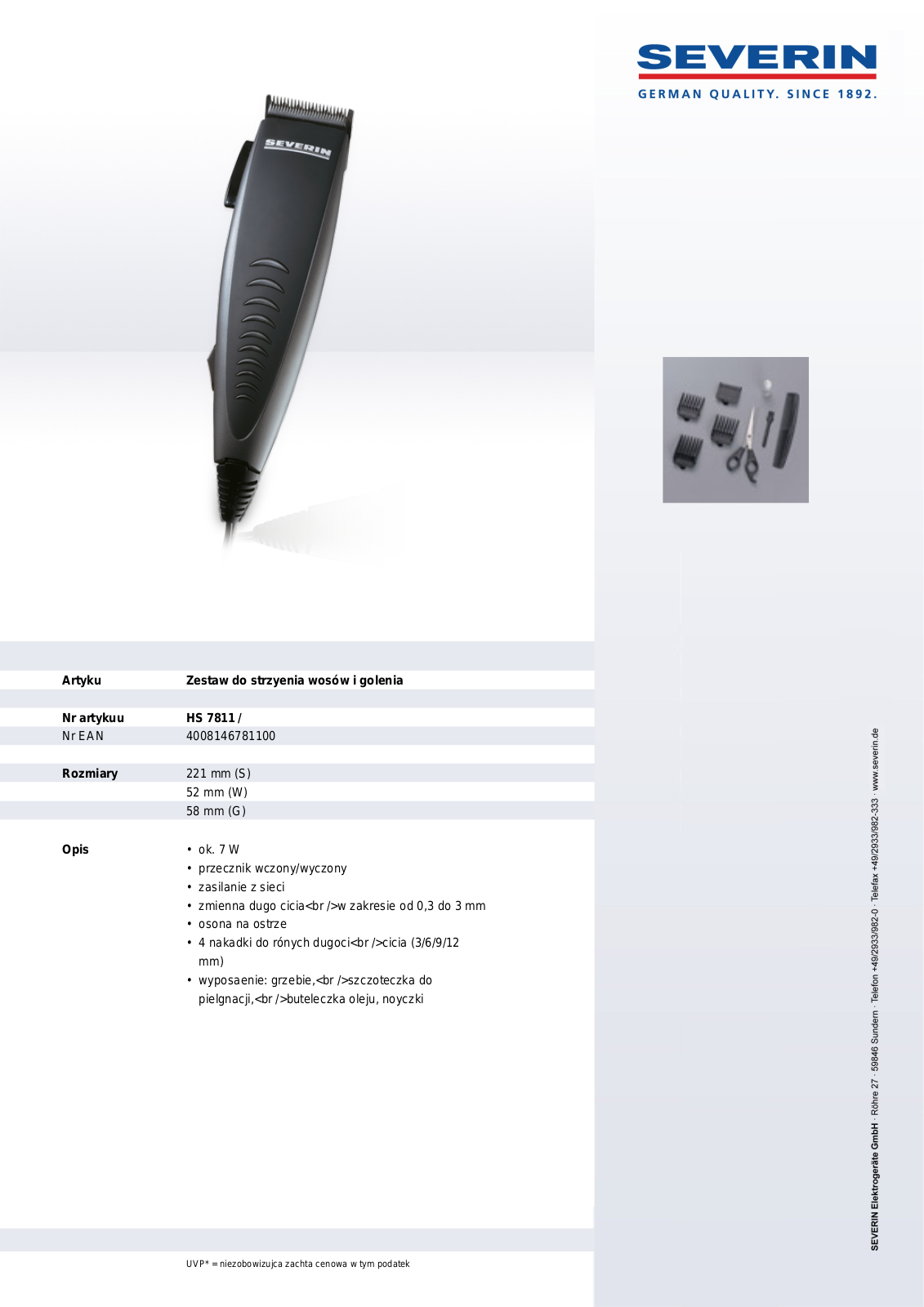 Severin HS 7811 User Manual