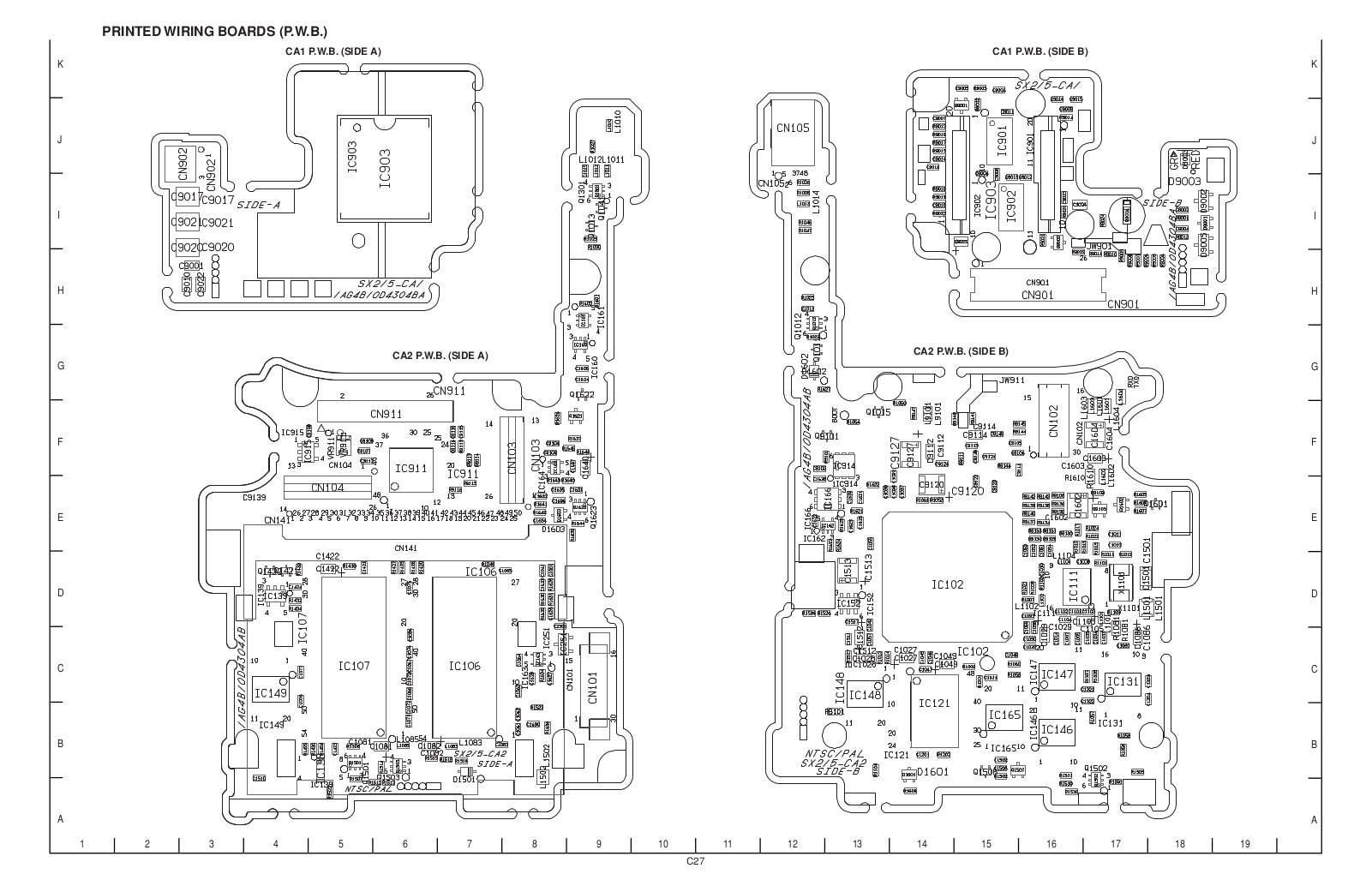 SANYO VPC-MZ2EX, VPC-MZ2, VAR-GA4U, VAR-GA4EX, VAR-GA4E BOARD DE