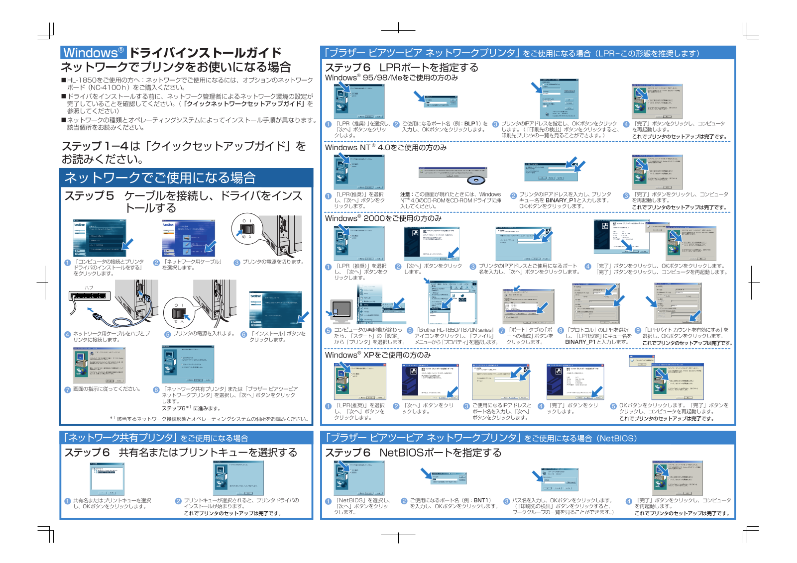 Brother HL-1850 Easy installation guide