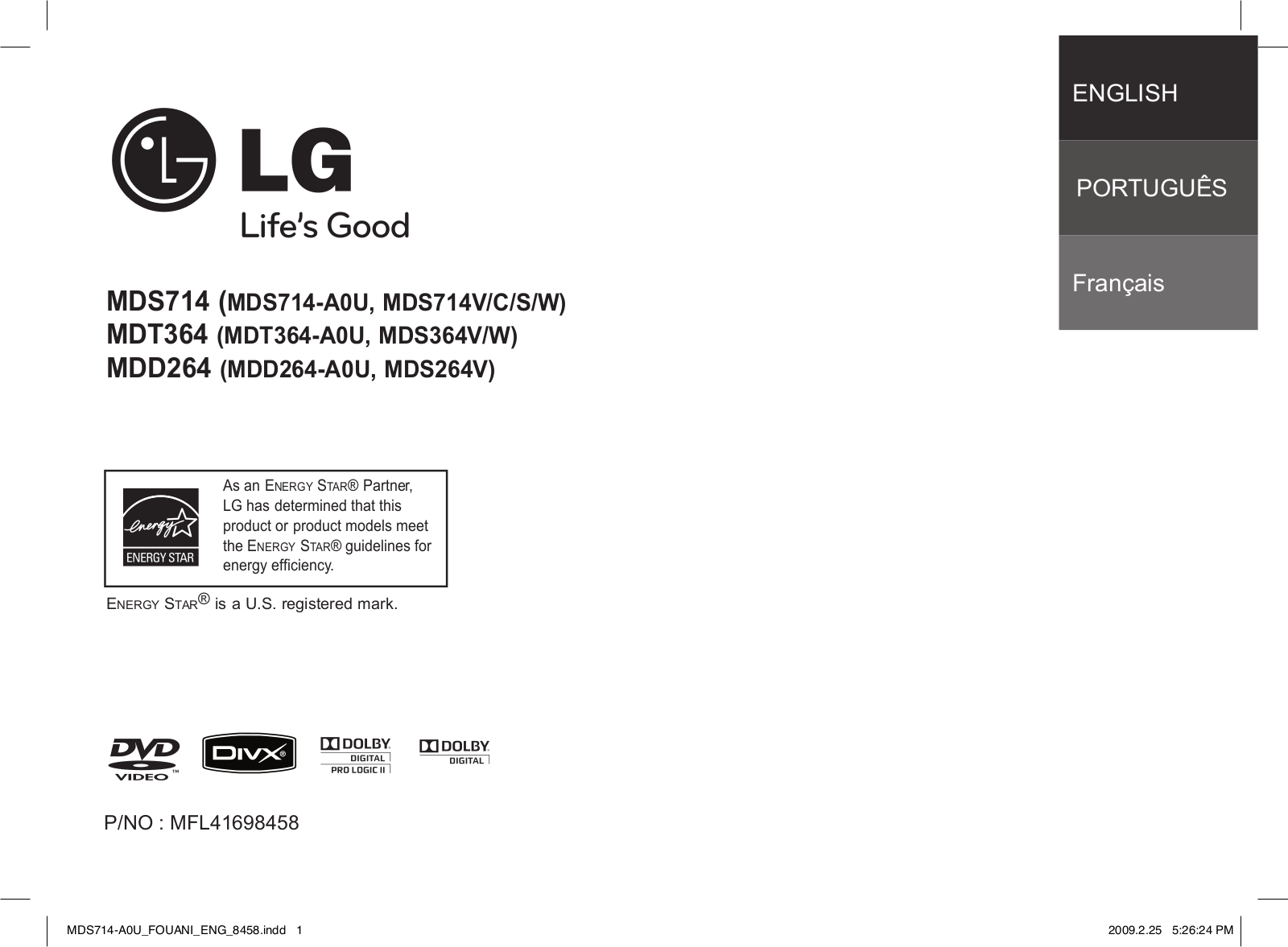 LG MDS714 Owner’s Manual