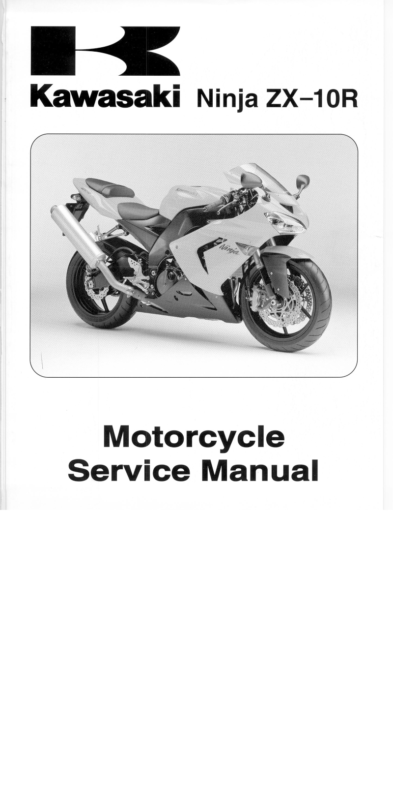 Kawasaki ZX10R Ninja 2004 Service Manual