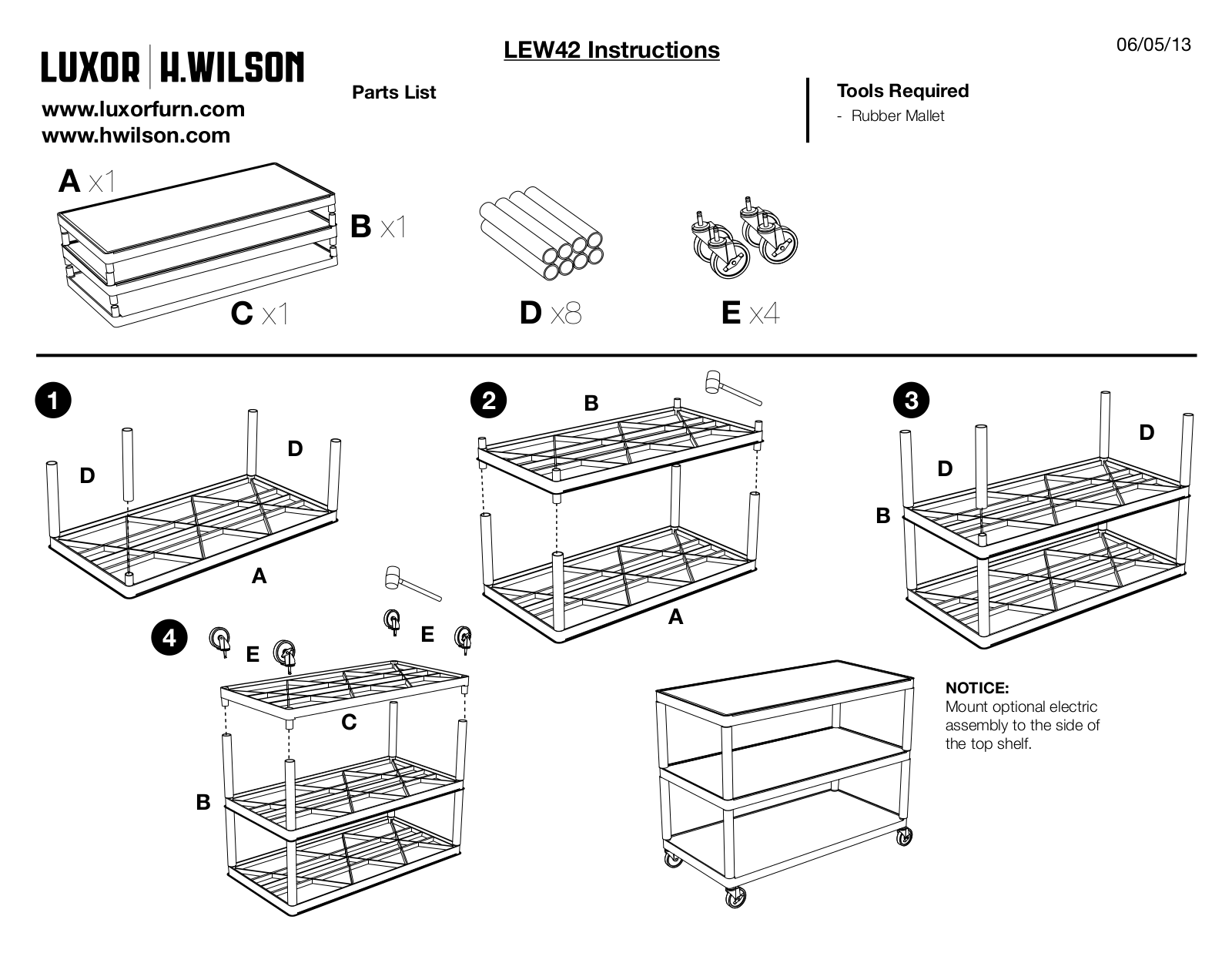 Luxor|H.Wilson LEW42 User Manual