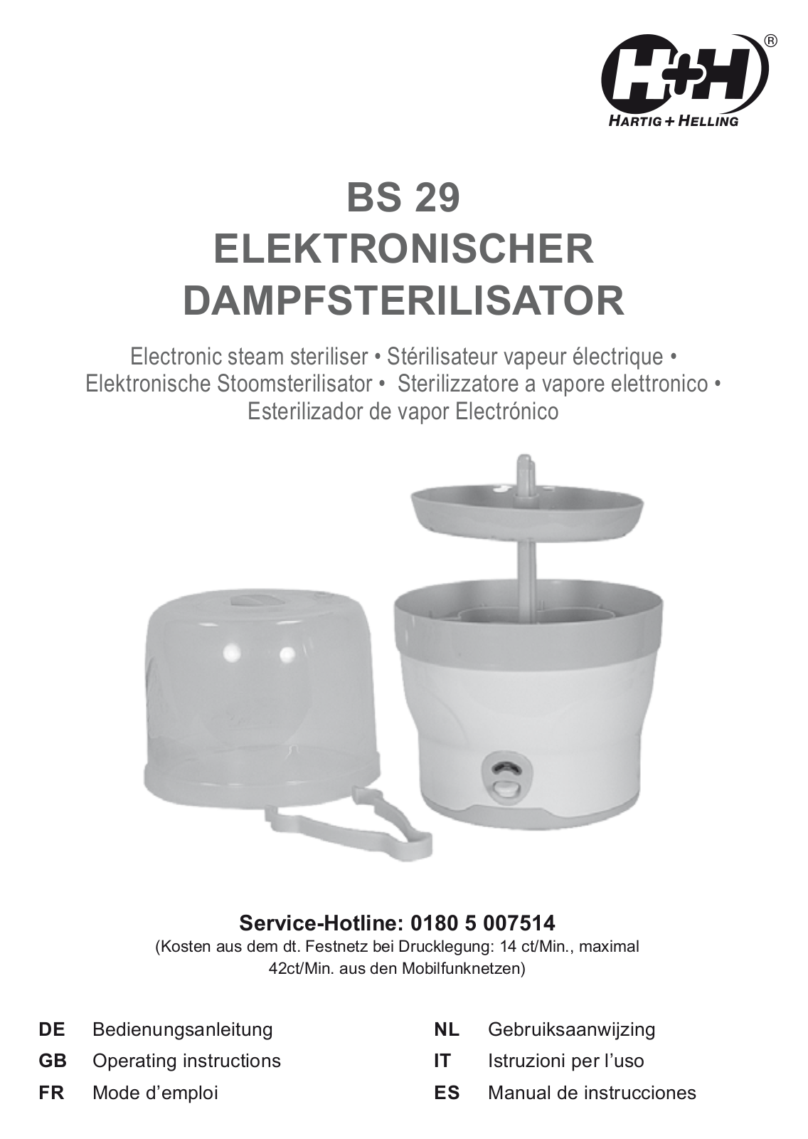 Hartig+Helling BS 29 Operating Instructions Manual