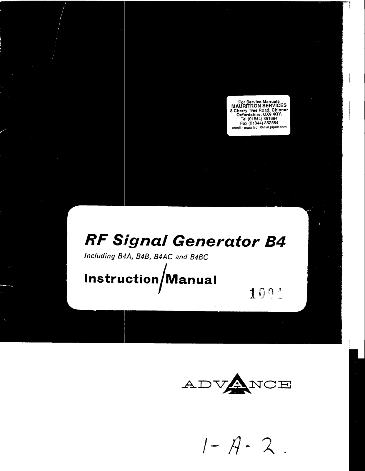 Gould Advance b4a Service Manual