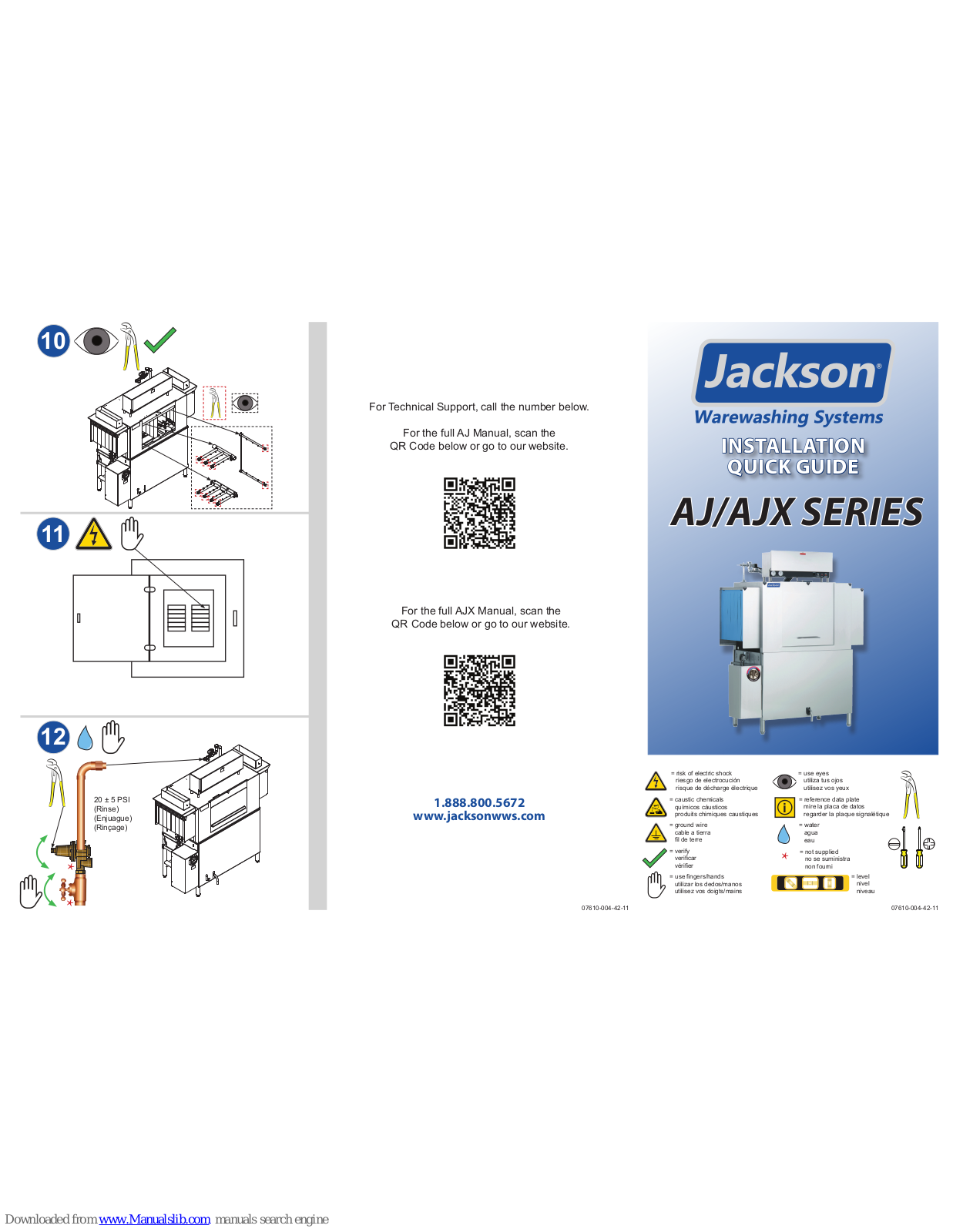 Jackson AJ SERIES, AJX SERIES Installation Quick Manual - ManualMachine.com