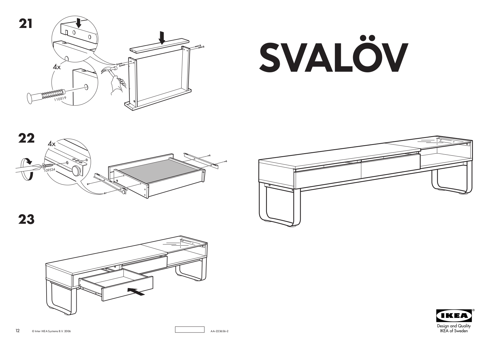 IKEA SVALÖV COFFEE TABLE 59X14