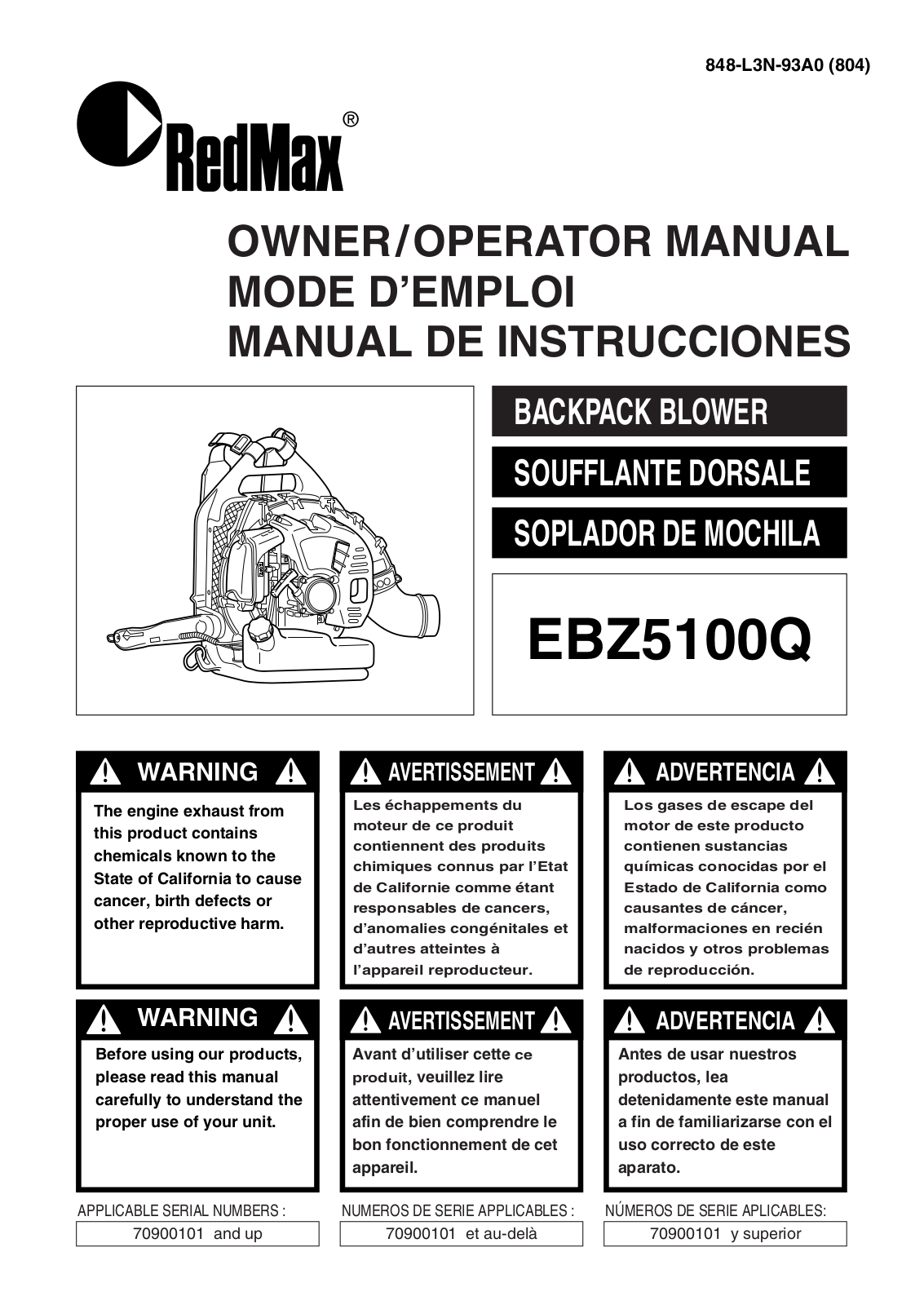 Zenoah EBZ5100Q User Manual