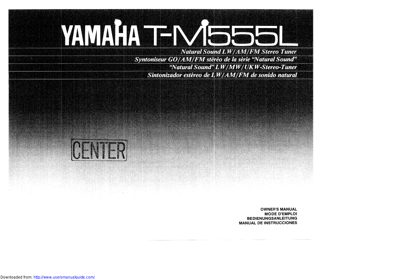 Yamaha Audio T-M555L User Manual