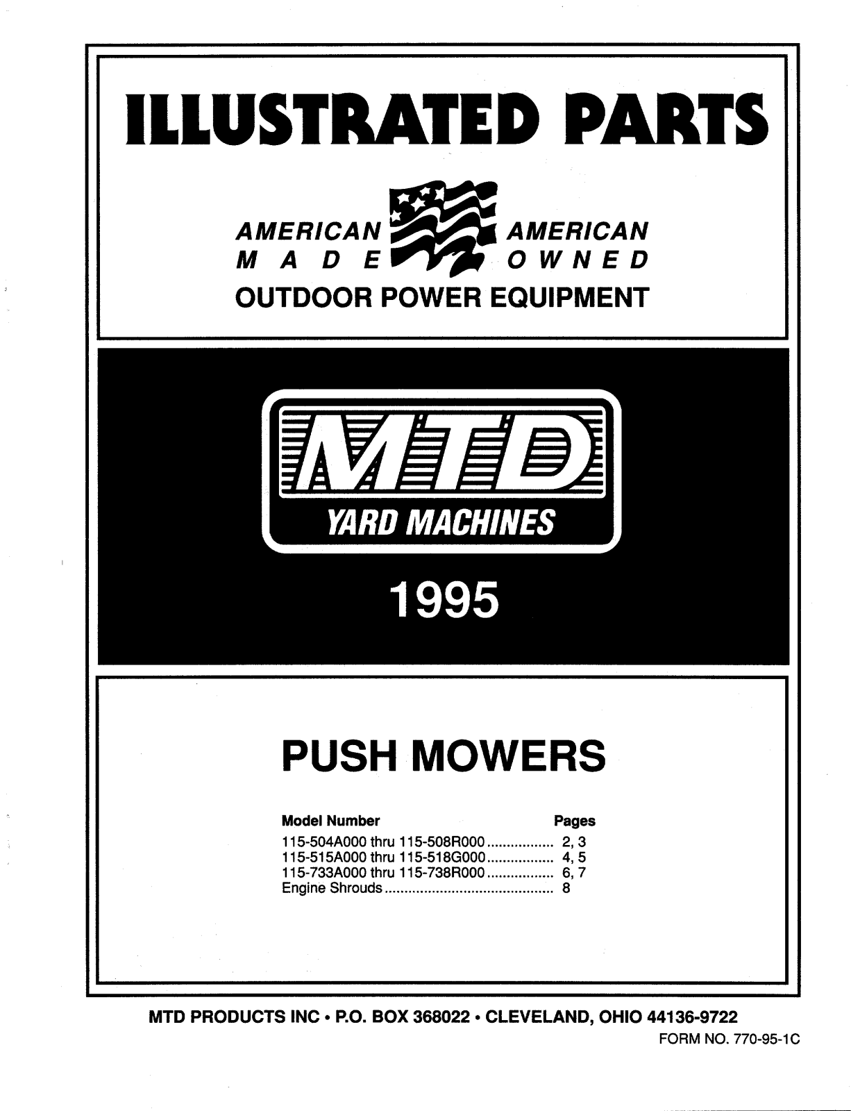 MTD 115-508R000, 115-504A000, 115-738R000, 115-733A000, 115-515A000 User Manual