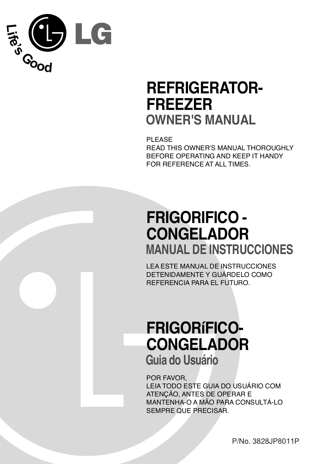 LG GR-2621, GR-3021 User Manual