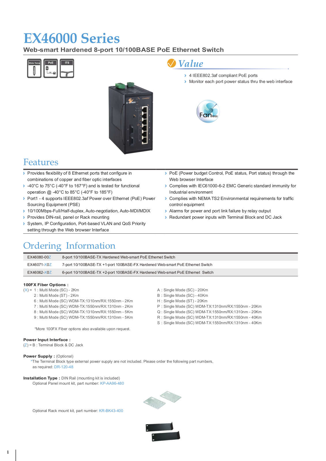 EtherWan EX46000 Series Data Sheet