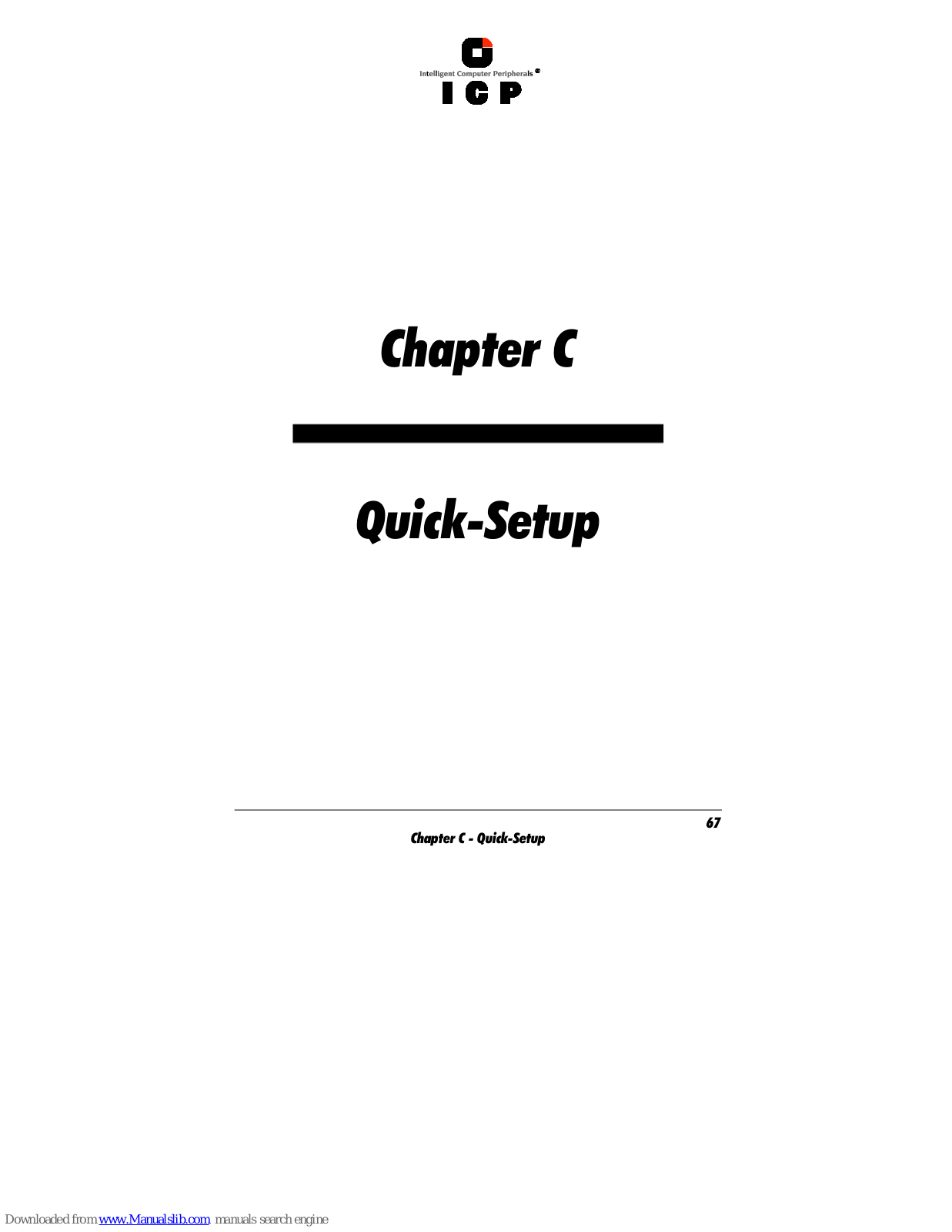 ICP Chapter C, GDT6111RP, GDT6121RP, GDT6117RP, GDT6127RP Quick Setup Manual