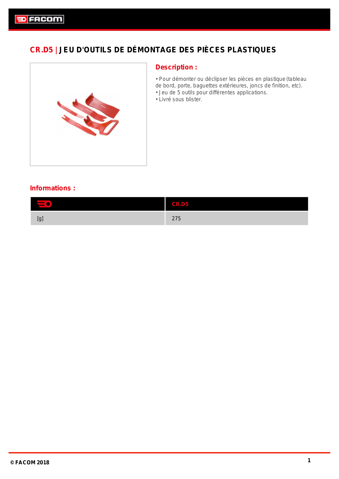 Facom CR.D5PB Specification
