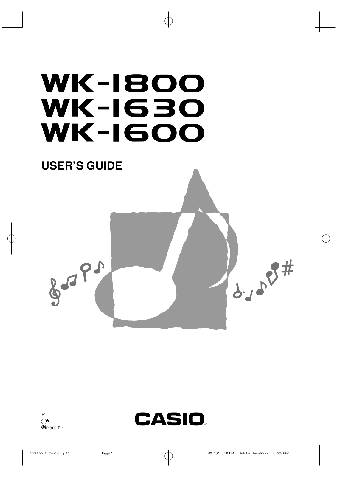 Casio WK1600, WK1630 User Manual