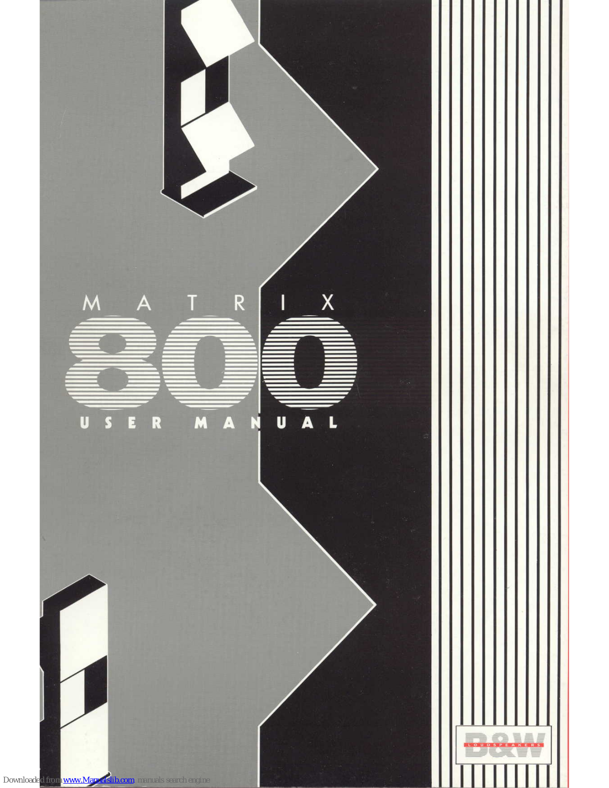 Bowers & Wilkins Matrix 800 User Manual