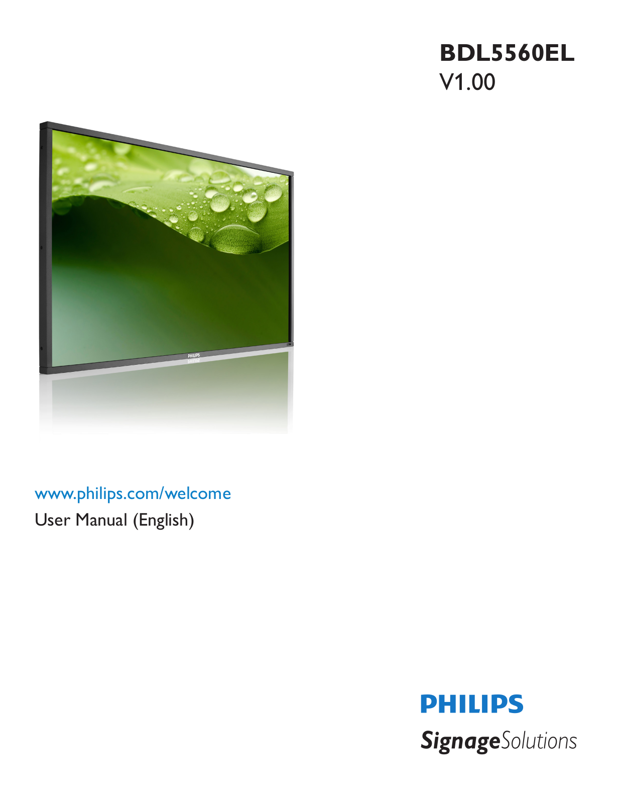 Philips BDL5560EL User Manual