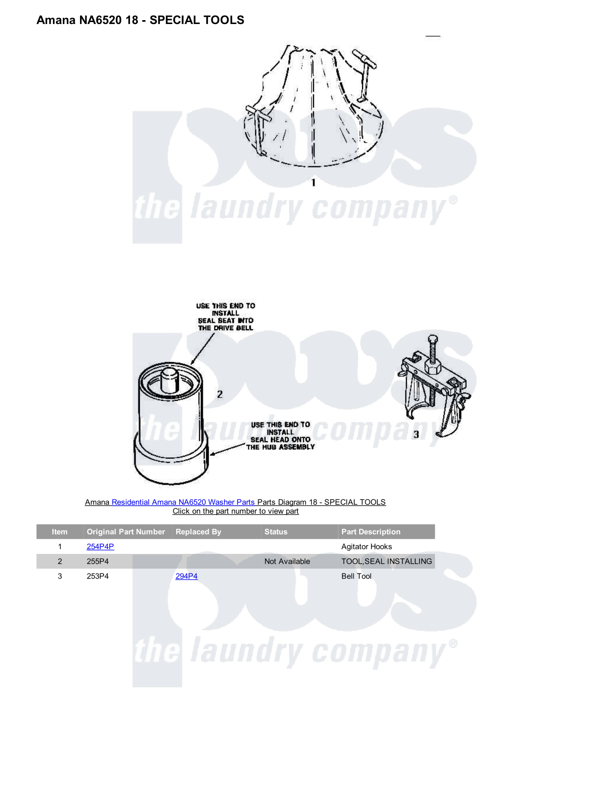 Amana NA6520 Parts Diagram