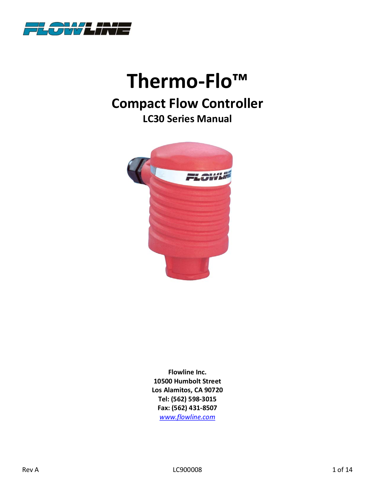 Flowline LC30 Operating Manual