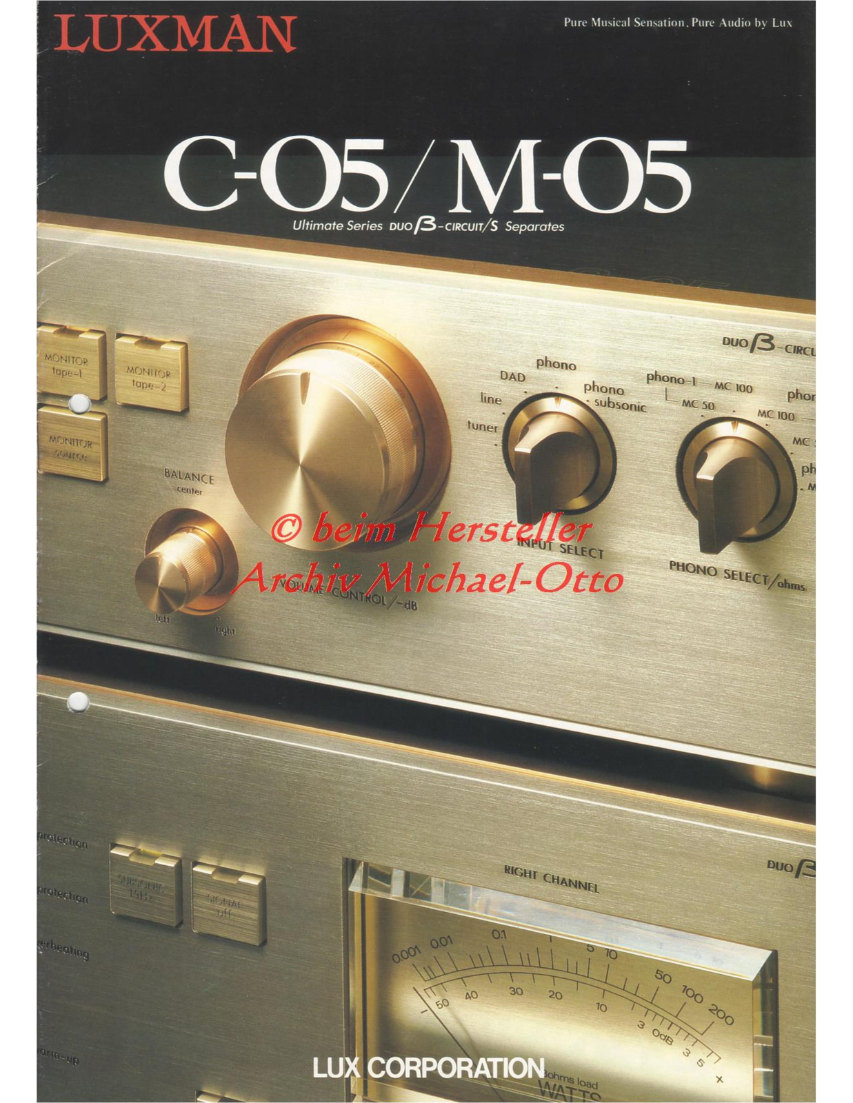 Luxman C05, M05 datasheet - ManualMachine.com