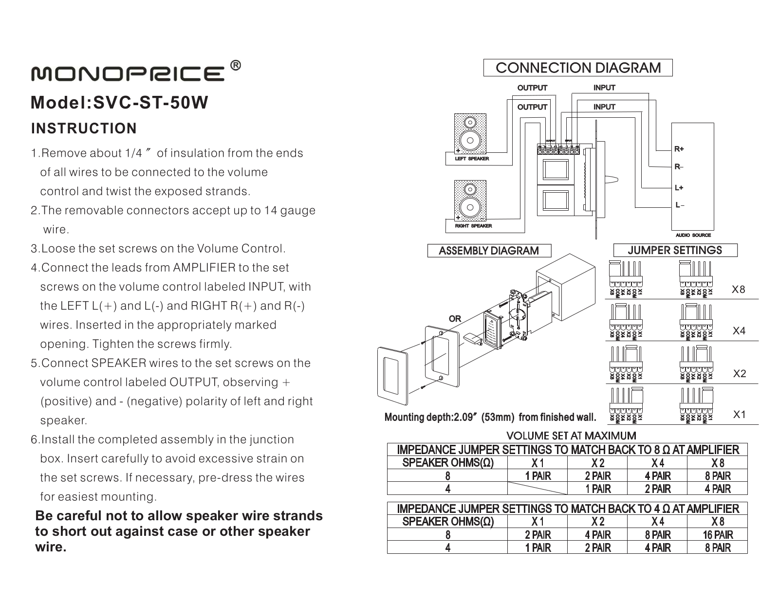 Monoprice 6030 User Manual