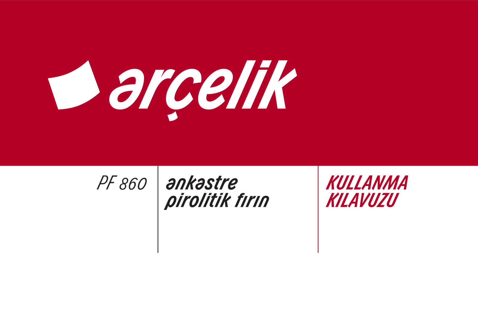 Arçelik PF860 User manual