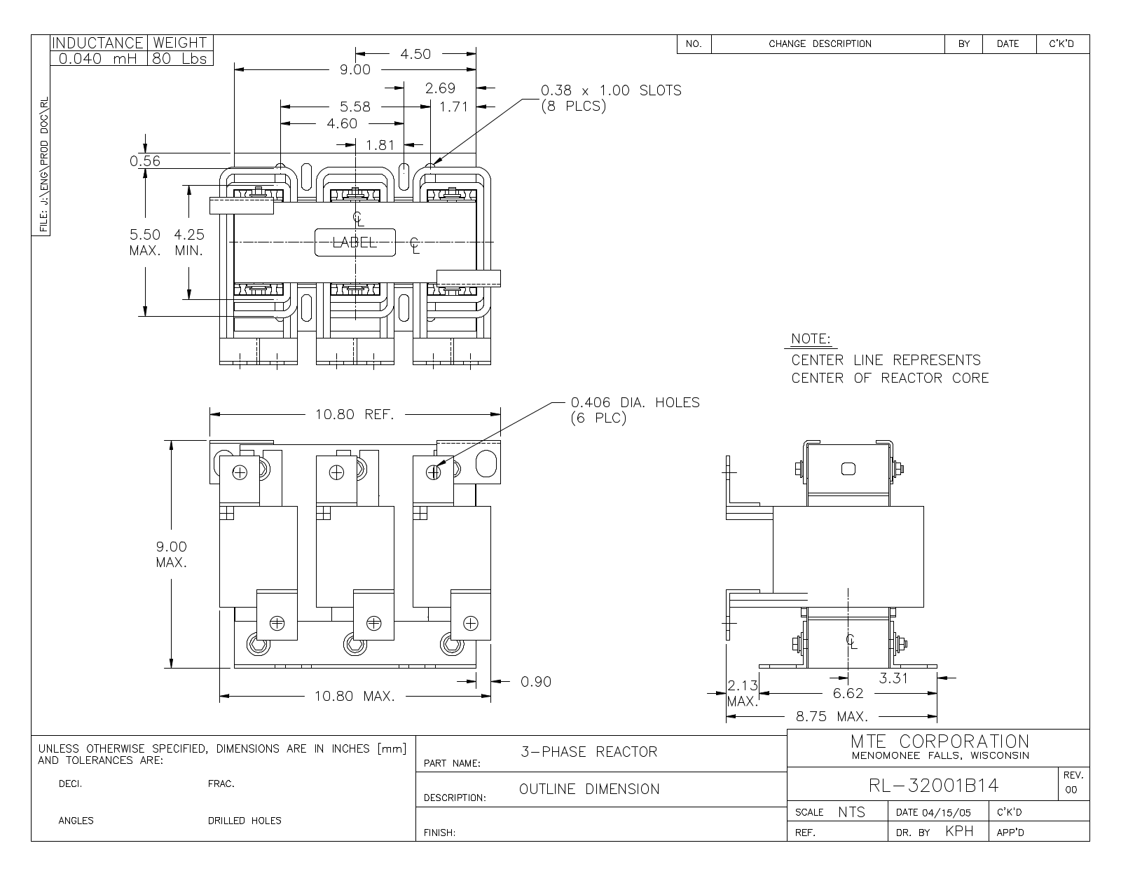 MTE RL-32001B14 CAD Drawings