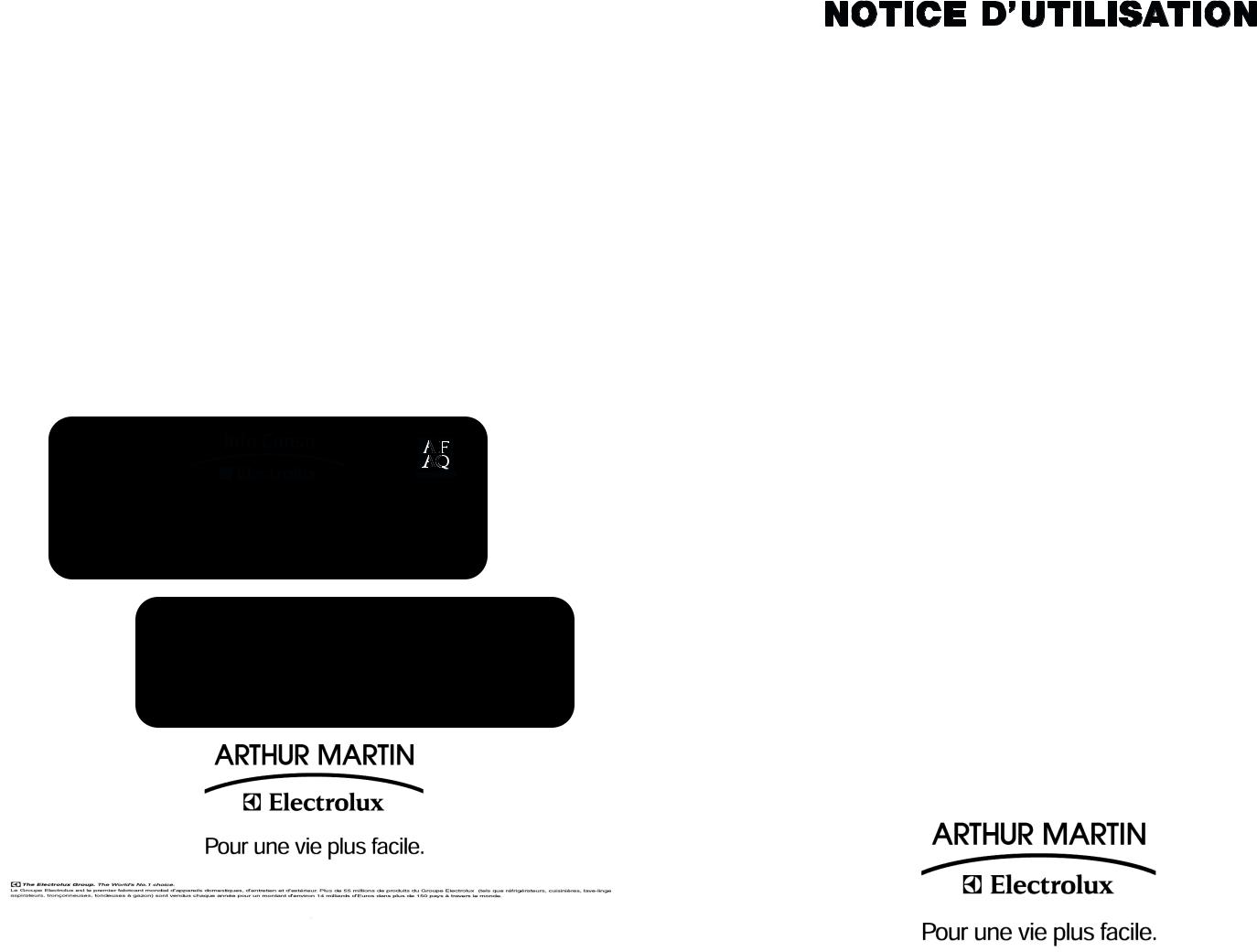 ARTHUR MARTIN AUC 2502 User Manual