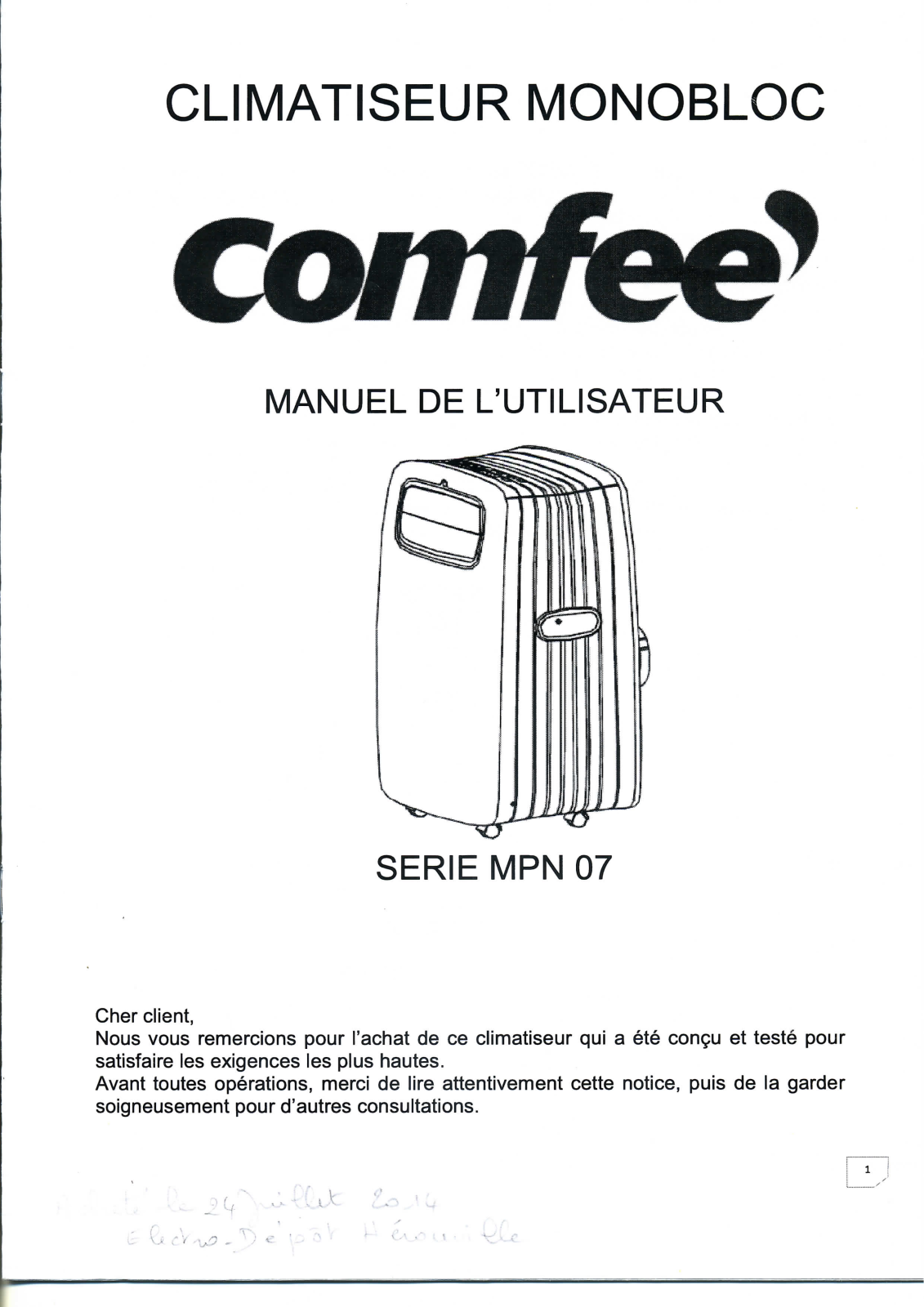 COMFEE MPN 07 User Manual