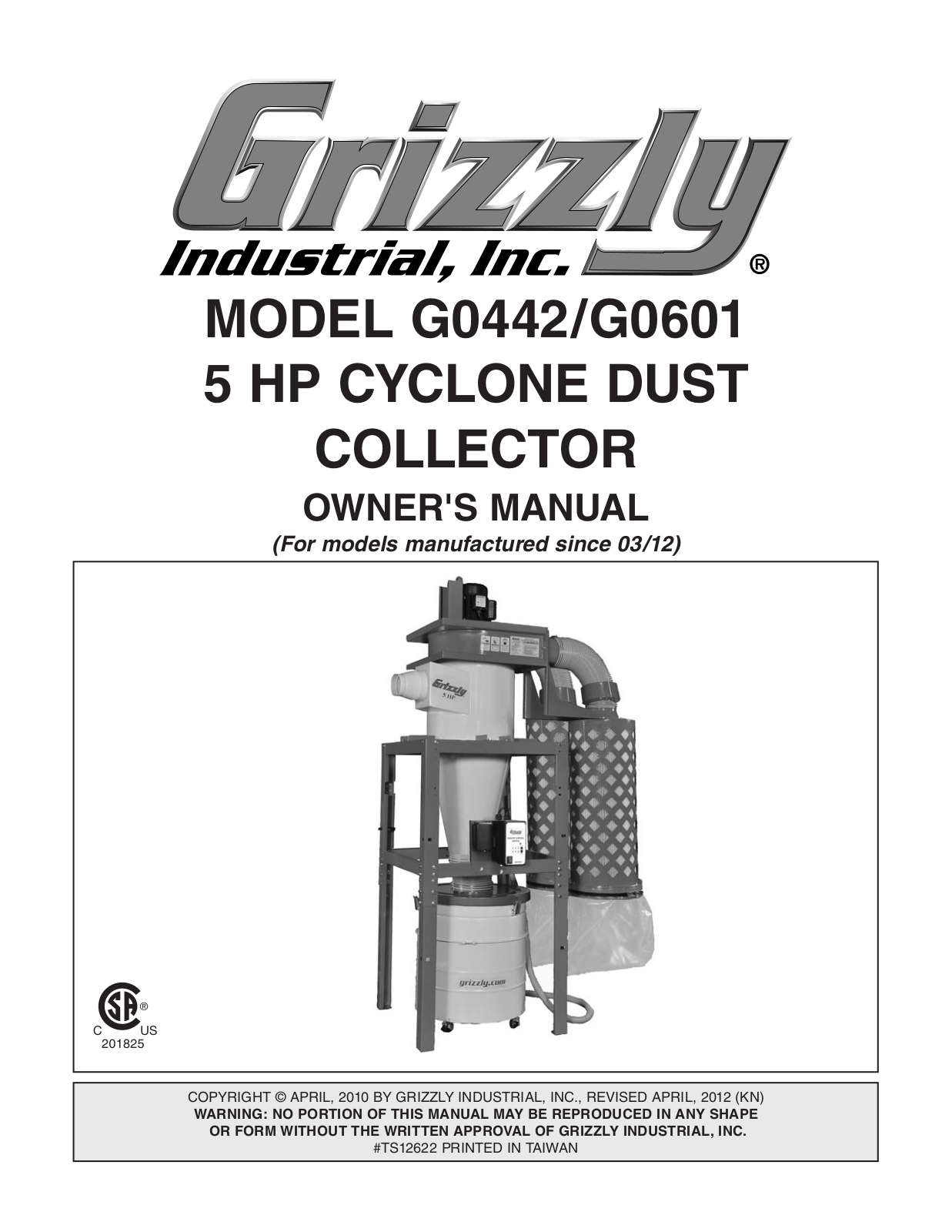 Grizzly G0442 User Manual