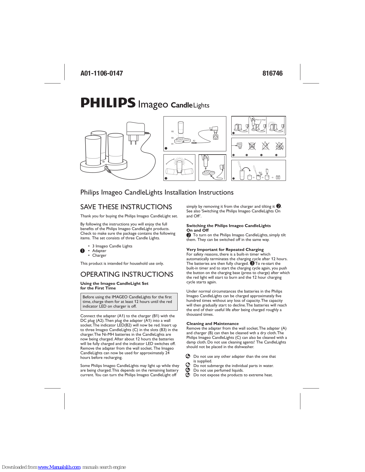 Philips 691086048, 816746, A01-1106-0147, SFL4121 Installation Instructions Manual