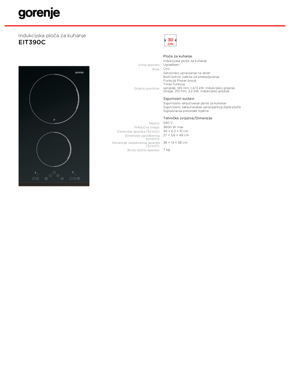 Gorenje EIT390C BROCHURE