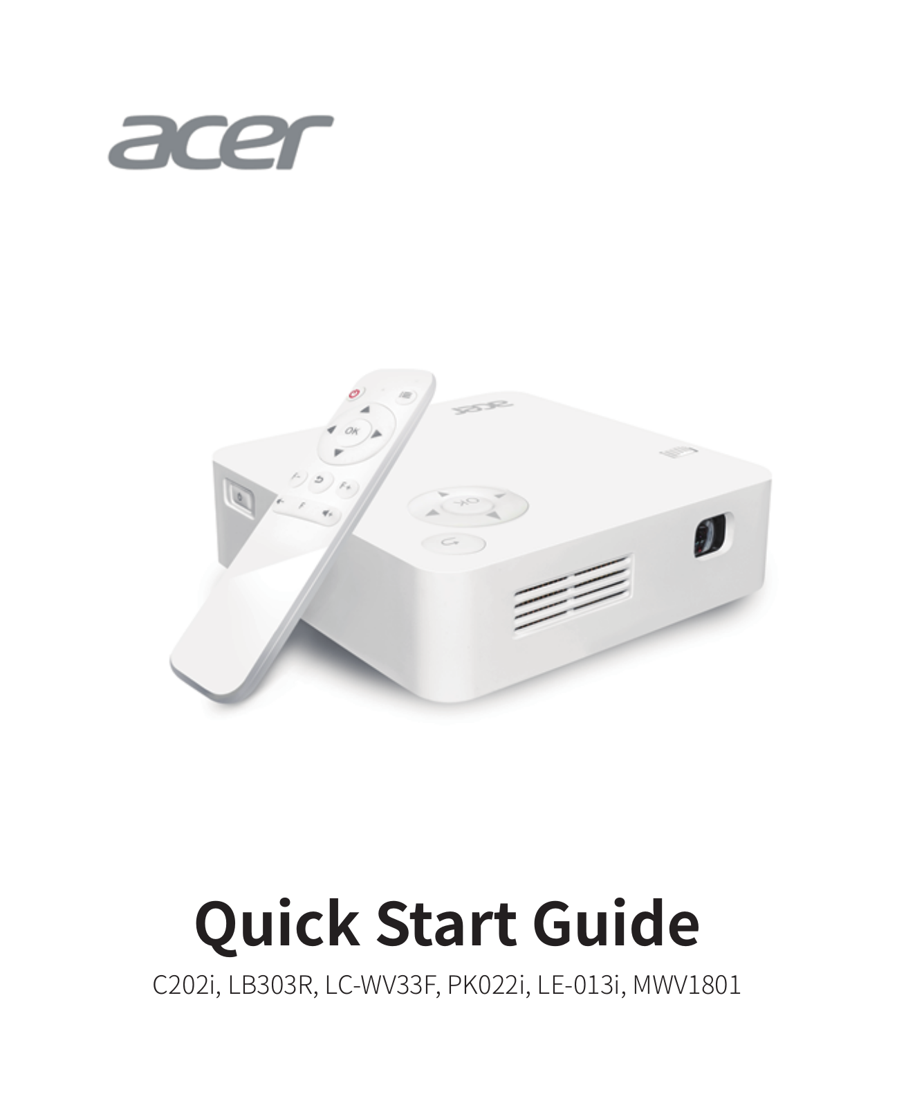 Acer MR.JR011.001 Quick Start Guide