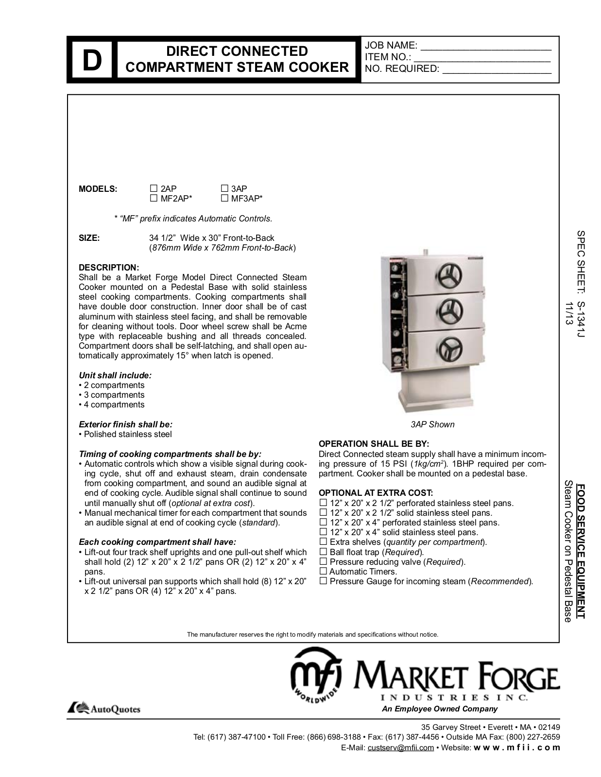 Market Forge 2AP User Manual - ManualMachine.com