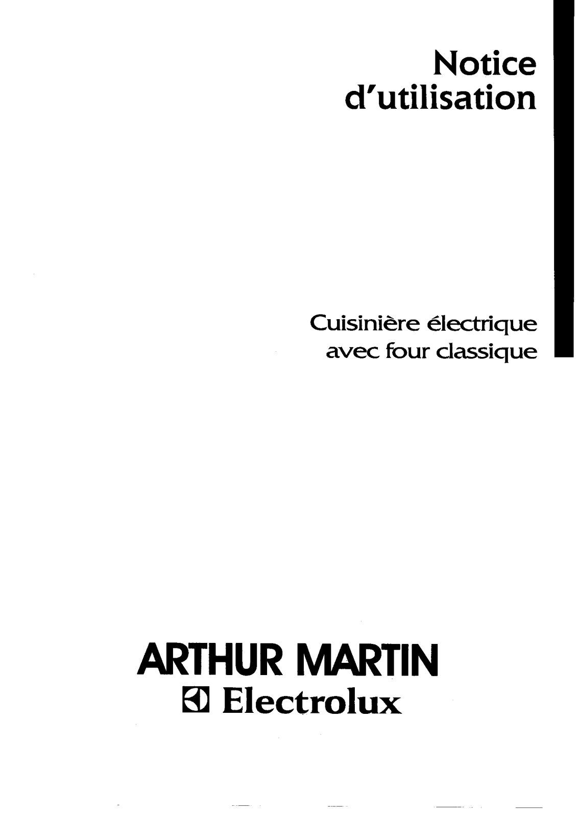 Arthur martin CE6038W1 User Manual